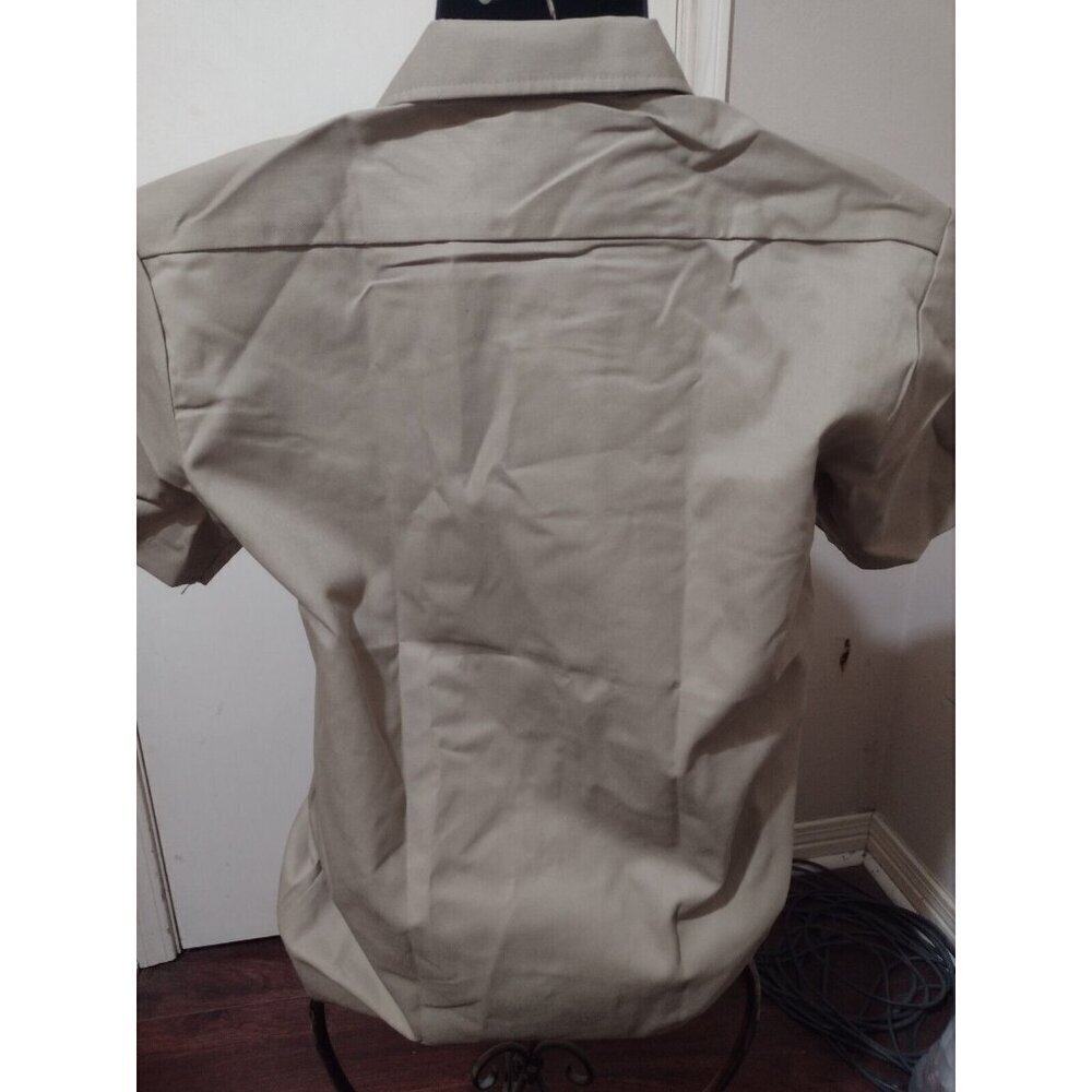 New NWT Men's Dickies Short Sleeve Work Button Shirt Small S Brown Khaki - Picture 6 of 10